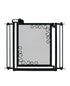 One-Touch Metal Mesh Pet Gate in Black