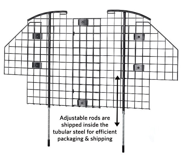Midwest Car Universal Wire Barrier Black 27.875″ x 23.5″ x 2.5″