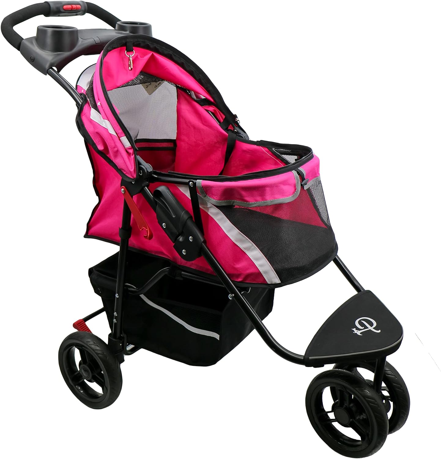 Petique Revolutionary Pet Stroller, Ventilated Pet Jogger - Supernova Pink