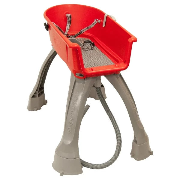 Booster Bath Elevated Dog Bath and Grooming Center Medium Red 33″ x 16.75″ x 10″
