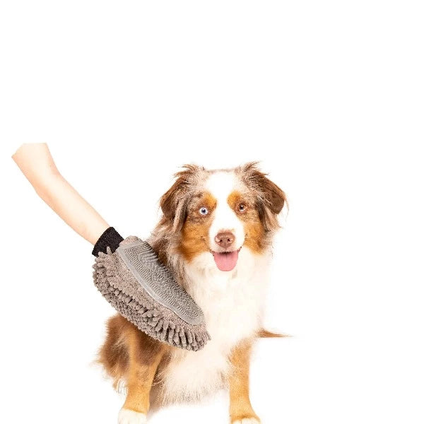 DGS Pet Products Dirty Dog Grooming Mitt Grey 10″ x 7″ x 1″