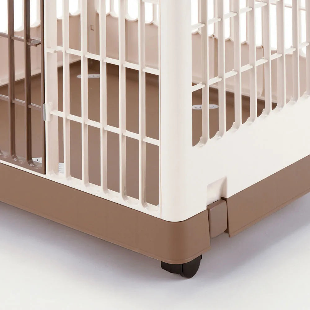 Richell Pet Training Kennel PK-650 White / Mocha 25.4″ x 19.7″ x 22″