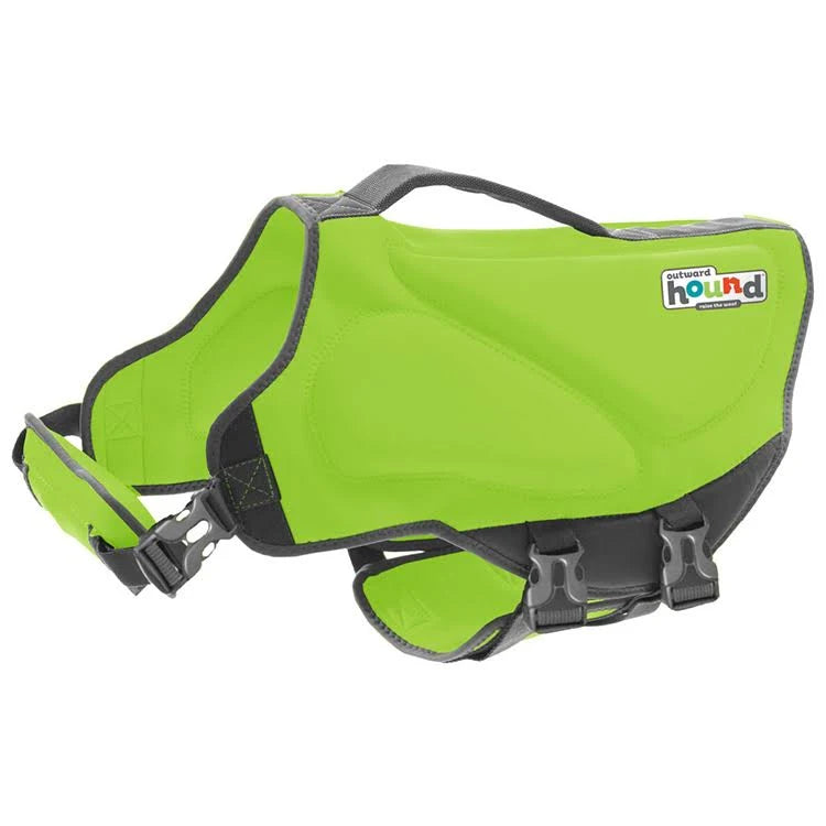 Outward Hound Dawson Swim Green Dog Life Jacket - X-Large girth 33-44"