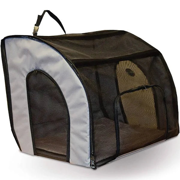 K&H Pet Products Pet Travel Safety Carrier Medium Gray 24″ x 19″ x 17″