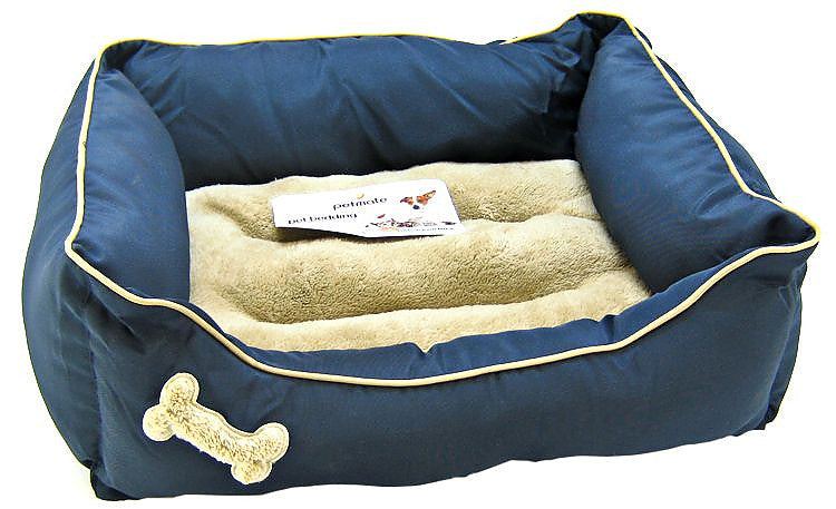 Petmate Plush Rectangular Bone Lounger - 21"L x 25"W x 8'H